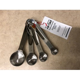 All-Clad NWT All Clad Measuring Spoons Standard Size Set 4 Pieces Stainless Steel NEW
