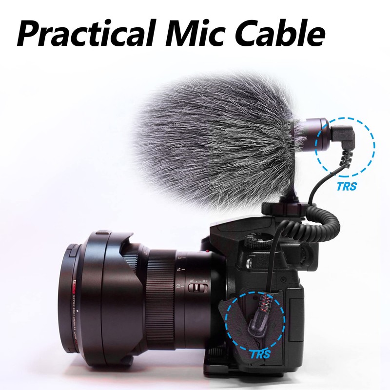 TRS Cable, 3.5mm to TRS Adapter Microphone Patch Cable, 1/8