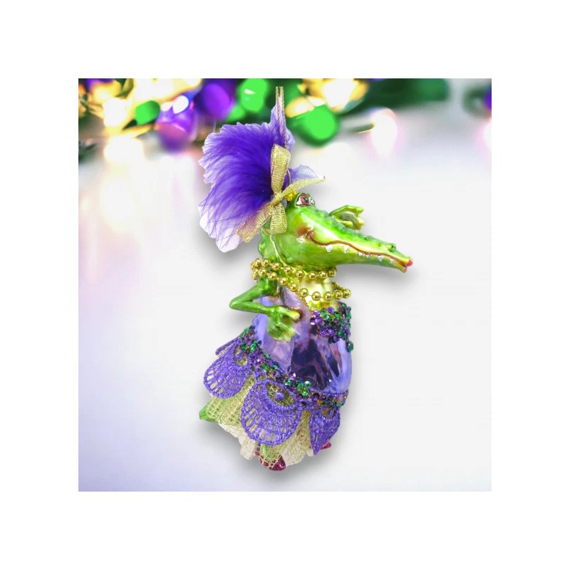 December Diamonds Mardi Gras Female Feathered Crocodile 79-81009