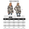 Micoson Womens Tops Dressy Casual V Neck Black Floral Casual