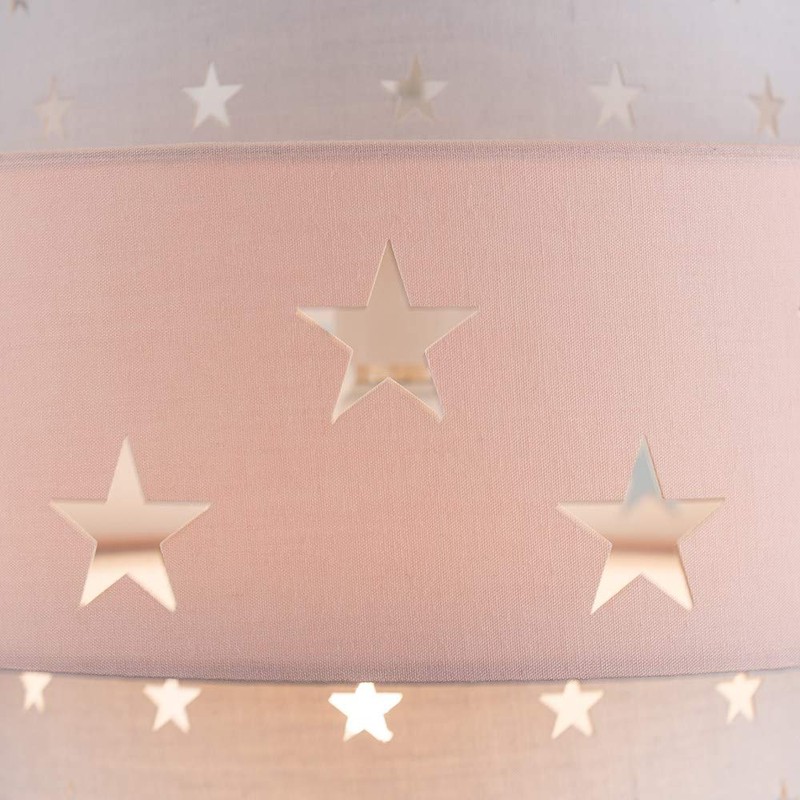 MiniSun Modern Pink & Dark Grey Cut Out Star Design