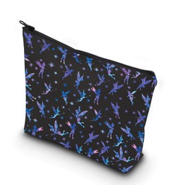 WCGXKO TinkerBell Gift Peter Pan Gift Mickey Gift Vacation Gift Tink Zipper Pouch Makeup Bag (TINKBELL purple)