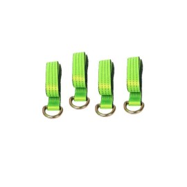 Unbranded (4) HI-VIZ GREEN 8' WHEEL LIFT TOW TRUCK ROLLBACK Straps Wrecker Car Hauler