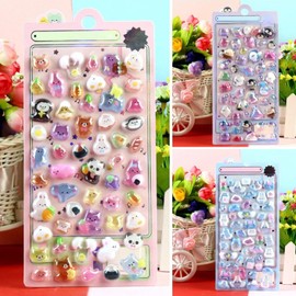 3dシール おしりぷにぷにシール かわいい 6点 4点セット 貼り付け可能 女の子 3Dカートゥーン マシュマロ diy 贈り物 もっちりスクイーズ ステッカー 飾り用 スマホケース デコレーション (4点セット)