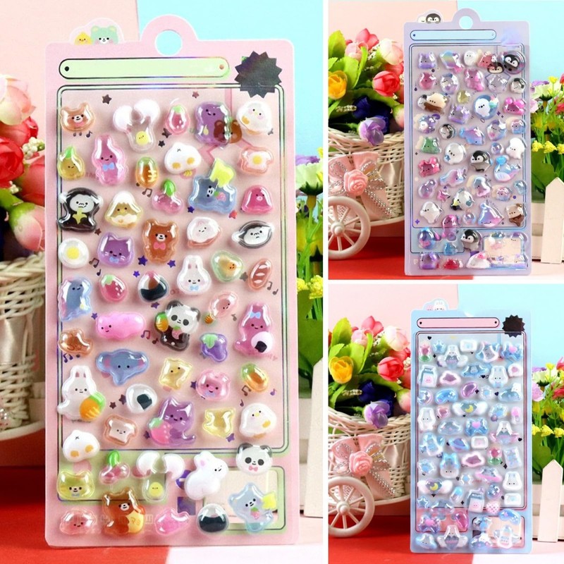 3dシール おしりぷにぷにシール かわいい 6点 4点セット 貼り付け可能 女の子 3Dカートゥーン マシュマロ diy