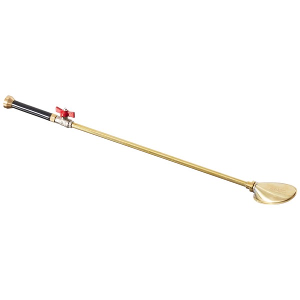 Bosmere Haws All Brass 24" Watering Lance with Ball Valve for Adjustable Flow and Fine Oval Rose