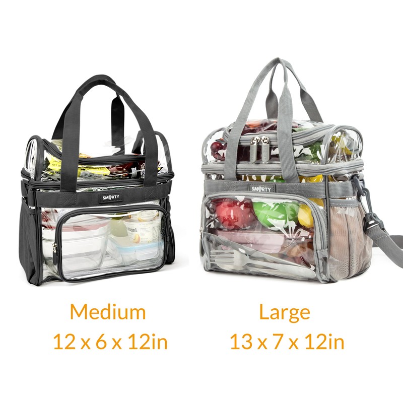 J.CARP Clear Lunch Tote Heavy Duty Stadium Bag Approved Durable