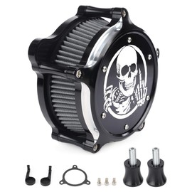 Air cleaners filters Motorcycle Air Cleaner Skull Style Air Filter Kit Fit For Harley FLHR Road King FLHX Street Glide FLTRX Road Glide Softail 18-24 Touring M8 2017-2023