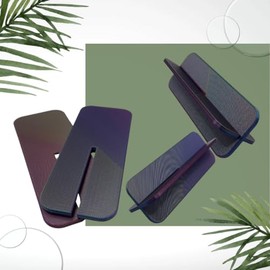 King Size Rolling Paper Cradle Set, 2-Piece Rounded Striped Rainbow Plastic
