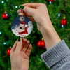 Festive Winter Night Pet and Snowman Ornament - Robo Dwarf