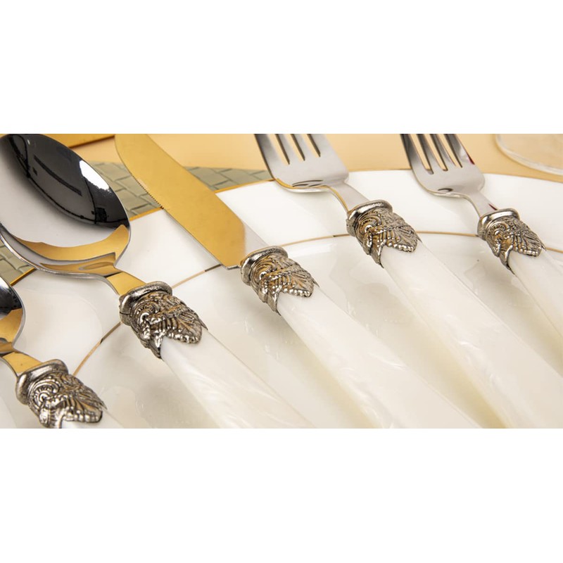 CATHYLIN REVERIE Collection 18/10 Stainless Steel Vintage Flatware set,Sliverware set,Dishwasher