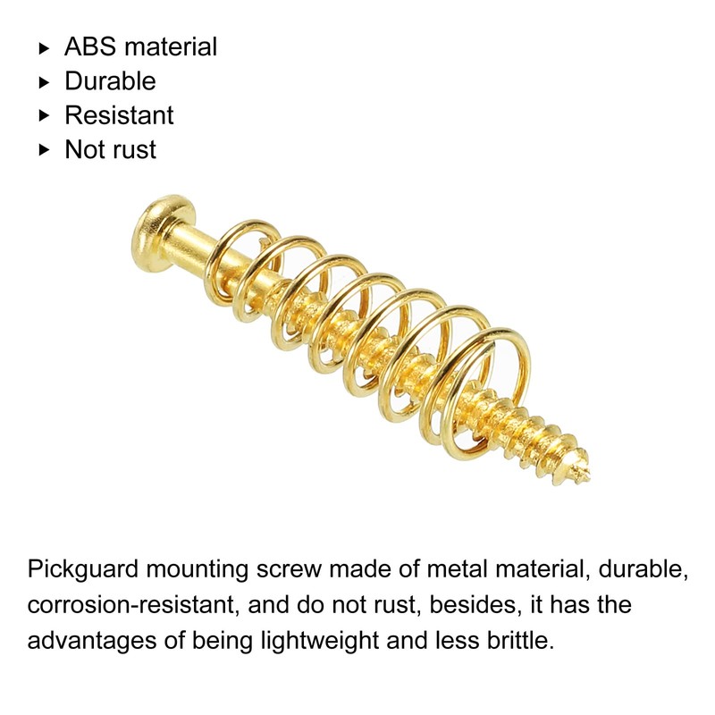 PATIKIL Bass Guitar Pickguard Mounting Screws with Spring M2.5x26mm Bass