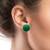 Soul-Cats Round Stud Earrings Diameter Approx: 16mm, Fabric, No Gemstone