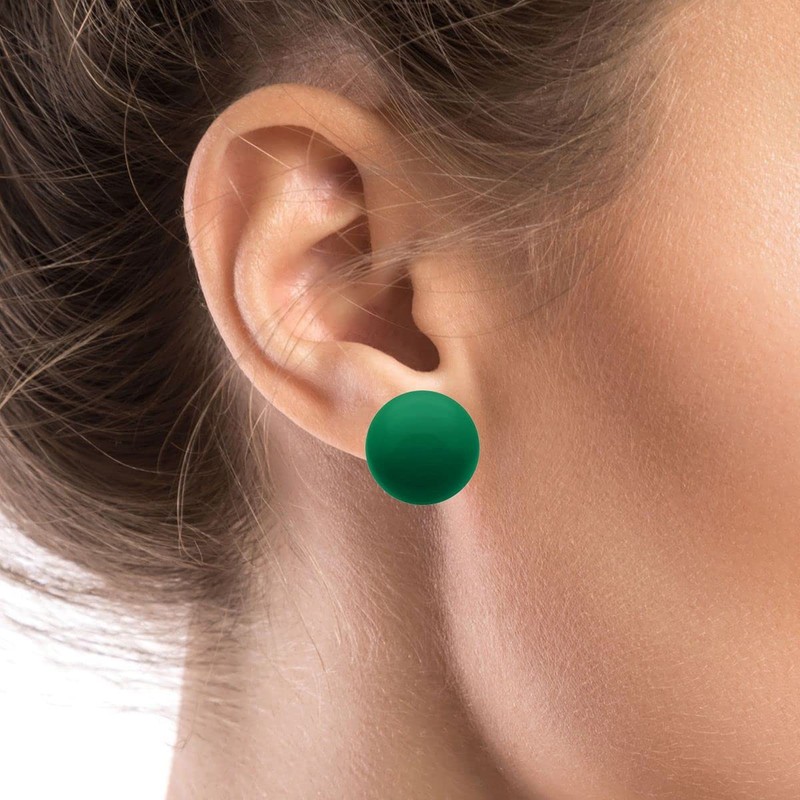 Soul-Cats Round Stud Earrings Diameter Approx: 16mm, Fabric, No Gemstone