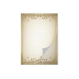 Letter Paper Vintage Papyrus Old Paper Letter Pad for Boys Girls Children and Adults Gift (A4 Pad with 25 Sheets)