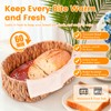 Bread Basket with Warming Stone and Cloth -Terra Cotta Bread