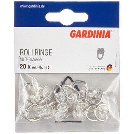 Gardinia T-roller rings silver/transparent, Alloy Steel ABS, Nicht Zutreffend