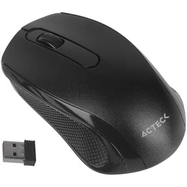 Mouse Inalambrico 2.4 Ghz Optimize MI240  Diseño Estandar de 1200 DPI s 2 Botones  1xBat AA Incluida Negro Essential Series