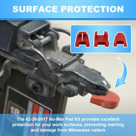 RMSPO 42-38-0017 No-mar Pad Kit(Set of 6) for Milwaukee Nail Gun M18 Nailer/Staplers Replacement Nose Cushion No Mar Tip