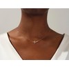 Gold Plated Cross Necklace for Women Dainty Non Tarnish Pendant