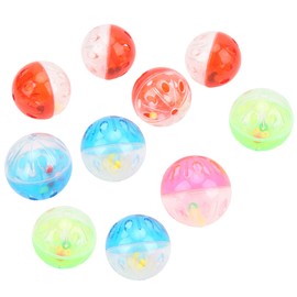 Bird Jingle Balls, Assorted Color Toy Ball Small Holes for Conures to chew for Training