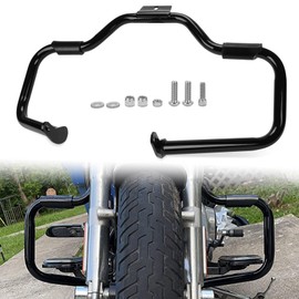 PSLER Dyna Highway Crash Bars - Engine Guard for 2000-2017 FL Models Heritage Softail Slim Fatboy Classic Deluxe Springer Cross Bones Parts 49000138(Black)