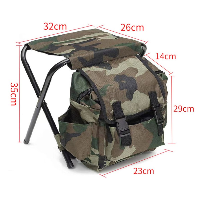 Backpack Chair 600D Oxford Cloth Reinforced Steel Pipe Large Storage