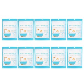 Pack of 10 Oversized Disposable Bathtub Liner Cover Film Bath Bag for Household Travel Spa Hotel Baby for Sauna, Household and Hotel Bathtubs, Avoid Possible Contamination, Default