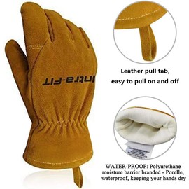 Intra-FIT Structural Firefighting Gloves, NFPA Professional Firefighter Gloves, Heat & Flame Resistant, Cowhide Leather, Yellow, Gauntlet Cuff (X-Large, 7890)