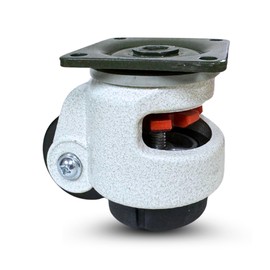 TP-60F - Retractable Leveling Machine Plate Casters w/ 2" Wheel - 4 Pack - 2,400 lbs Per Set + Hardware