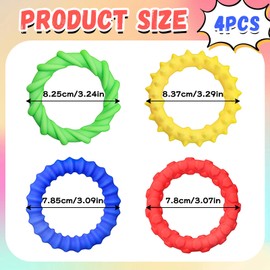 Alovez Pack of 4 Sensory Fidget Toys, Sensory Bracelets, Wristband Fidget Decompression Toy, Sensory Fidget Anti-Stress Toy for Children, Boys, Girls, Stress Relief, Anxiety, Autism