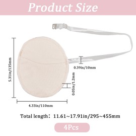 GORGECRAFT 2 Pair Underarm Sweat Pads Reusable Summer Armpit Sweat Absorbing Guards with Shoulder Strap Washable Anti-Perspiration Absorbent Deodorants Patch Shields for Women and Men Antique White