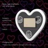2Pcs Car LED Ambient Light, Solar Powered Heart Shape Lights,