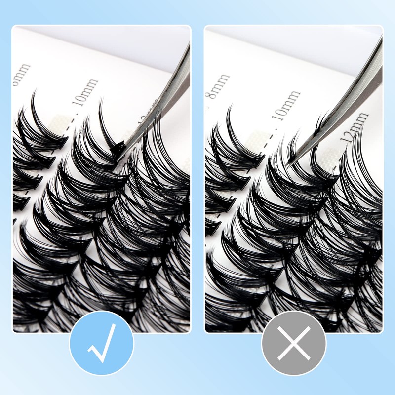 Individual Eyelashes, DIY Cluster Eyelashes, 0.07 D Curl, Individual Eyelash