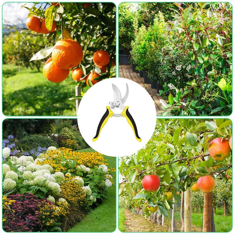 OFFCUP Garden Secateurs, Florist Scissors, Bypass Pruning Shears Professional Secateurs