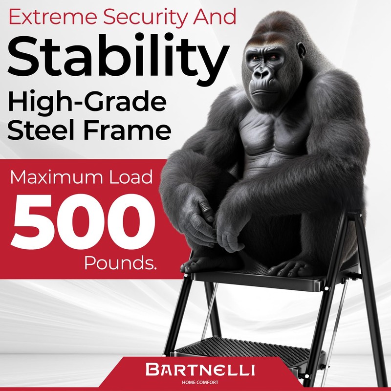 Bartnelli Pro Luxury Step Ladder | European Made 3 Step
