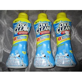 OxiClean lot of 3 OxiClean Dishwasher Detergent 4x Extreme Power Crystals Lemon Clean