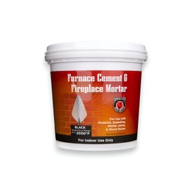 Meeco's Red Devil 1334 Black Furnace Cement & Fireplace Mortar - High-Temperature Silicate Cement for FireBrick, Gasketing, Mortar Joints & Wood Stoves (32 fl oz) - Ready to Use - Made in The USA