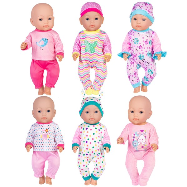 ebuddy 6 Sets Baby Doll Clothes Fancy Outfit Dress Doll