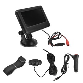 Baby Car Safety View Mirror Adjustable 4.3in Shatterproof Baby Car Mirror with Wide Crystal Clear View