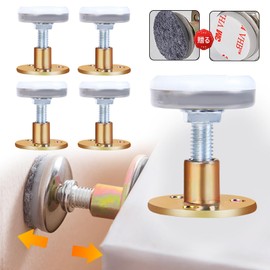 LIVRER Push-in Rods Short Anti-tip Furniture Push-in Rods Earthquake-resistant Push-in Rods Stainless Steel 4-piece Set for Narrow Gaps Earthquake-resistant Poles Length Adjustable Protective Pads