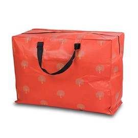 Enormous Jumbo XL Clothing Toys Home Laundry Storage Bag Made From Recycled Material. Really Big Extra Deep Massive Red Tree Pattern Sorti Bag. 127 Litres. 54 x 74 x 32 cm