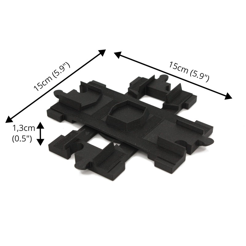 TracksCreations 4-way Rotary Crossing for Duplo Compatible Train