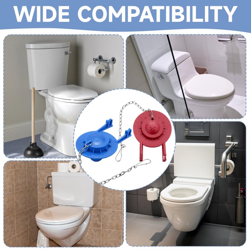 Toilet Flapper 2 Inch Replacement Kit, Universal Toilet Tank Flapper,