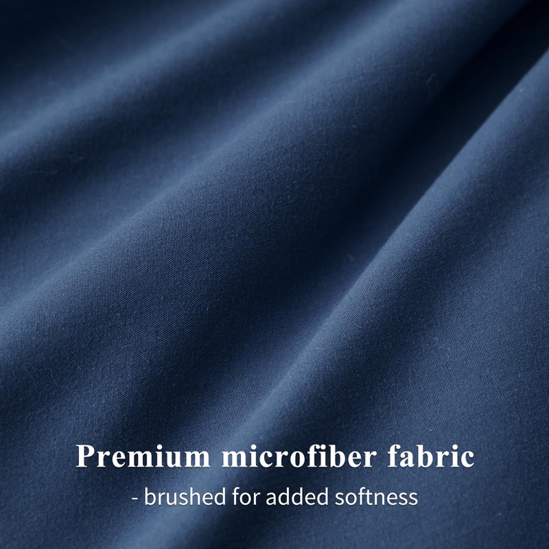 Aisbo Pillowcases 2 Pack - Navy Blue Standard Pillow Case