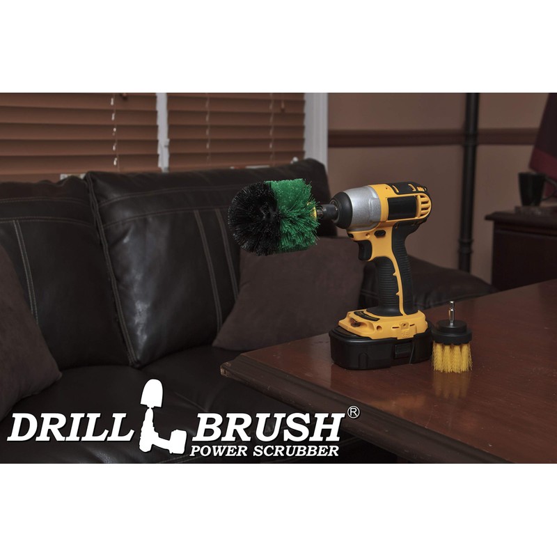 Drill Powered Tub, Sink, Porcelain, Tile and Grout Brush Small