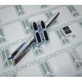 NORS 1951-1953 Oldsmobile 88 & Super 88  Trunk Rocket Emblem w/ Mounting Hardware