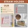 Straw Holder, Acrylic Straw Dispenser with Double Sided Adhesive Tape