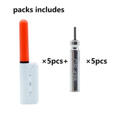 Zehon Reusable Fihsing Glow Sticks for Rod Top Tips ，Clip On Pole Led Light in Night with CR425 3V Pin Batteries，Long Lasting 12hours(red 5pcs)