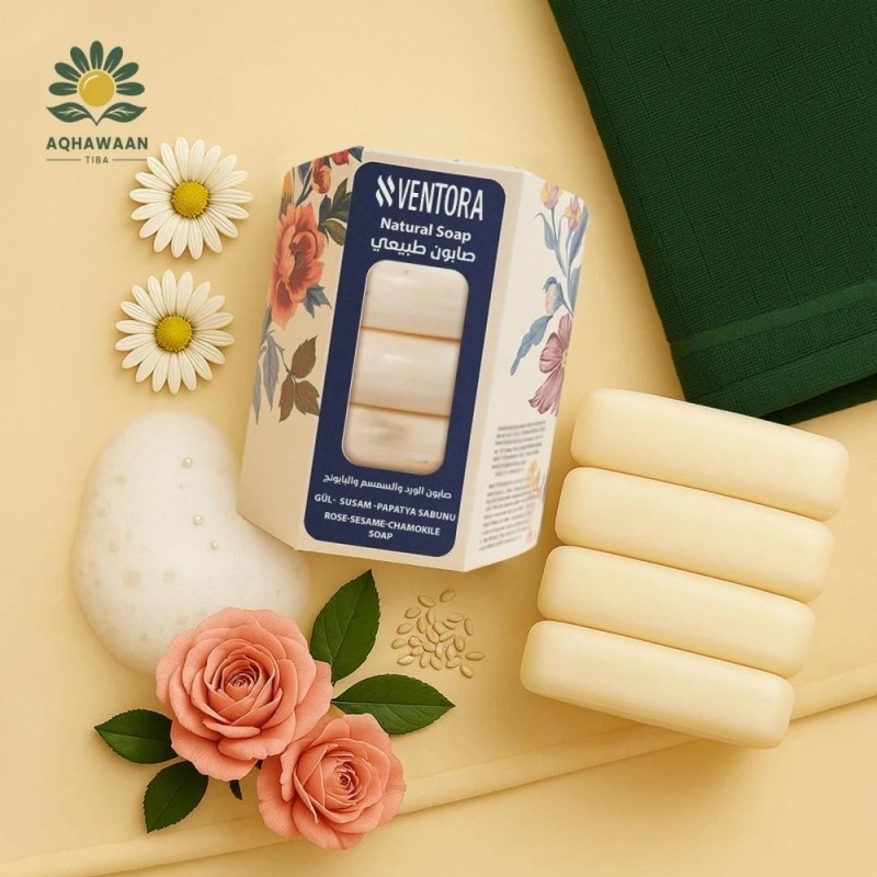 Ventora - Natural Rose, Sesame & Chamomile Soap